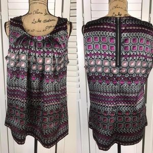 Apt. 9 Sleeveless Blouse with Zipper back